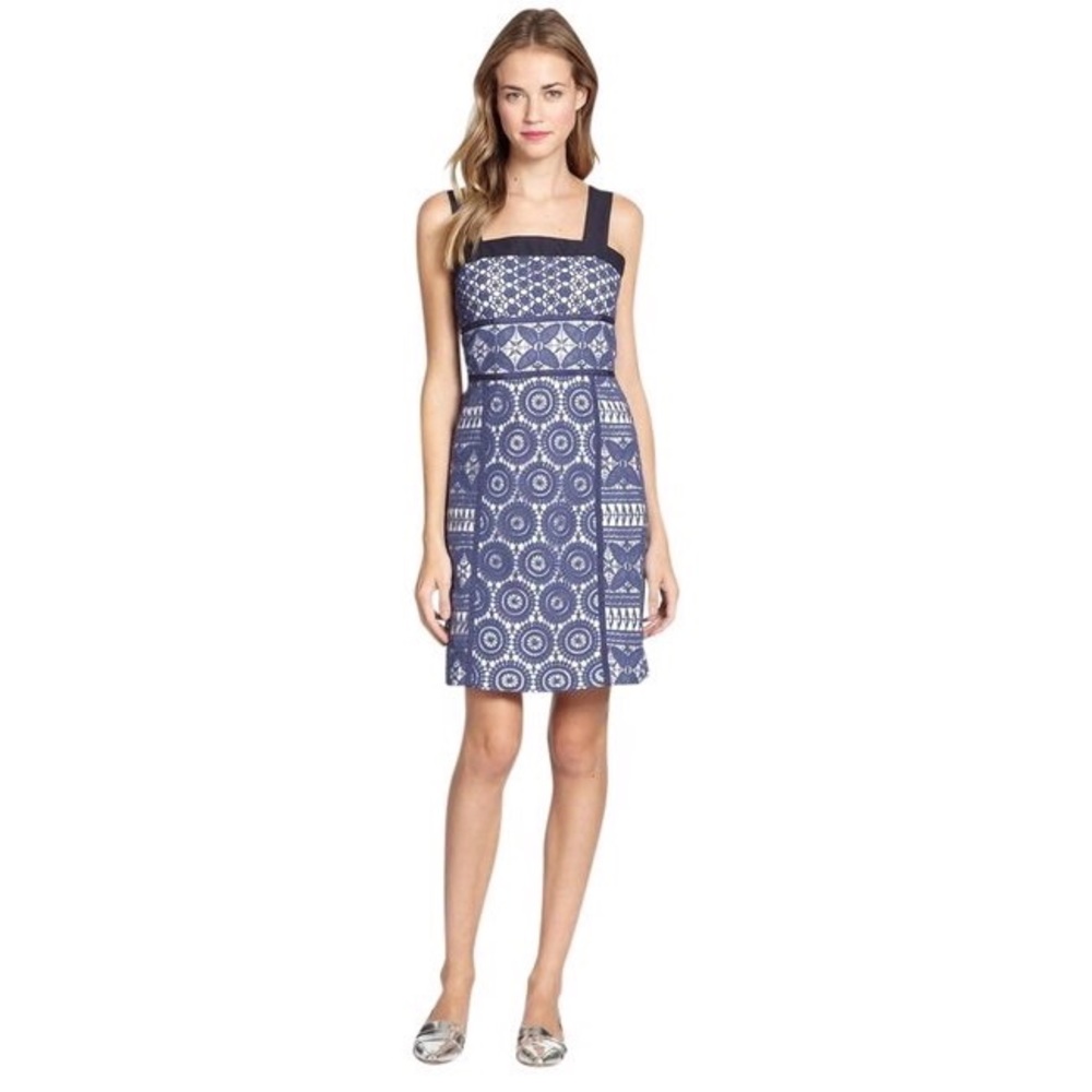 Tory Burch Margaux Dress in Navy Lace